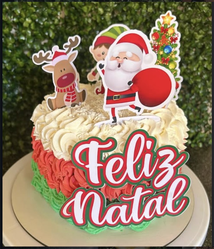 Bolo Decorado de Natal